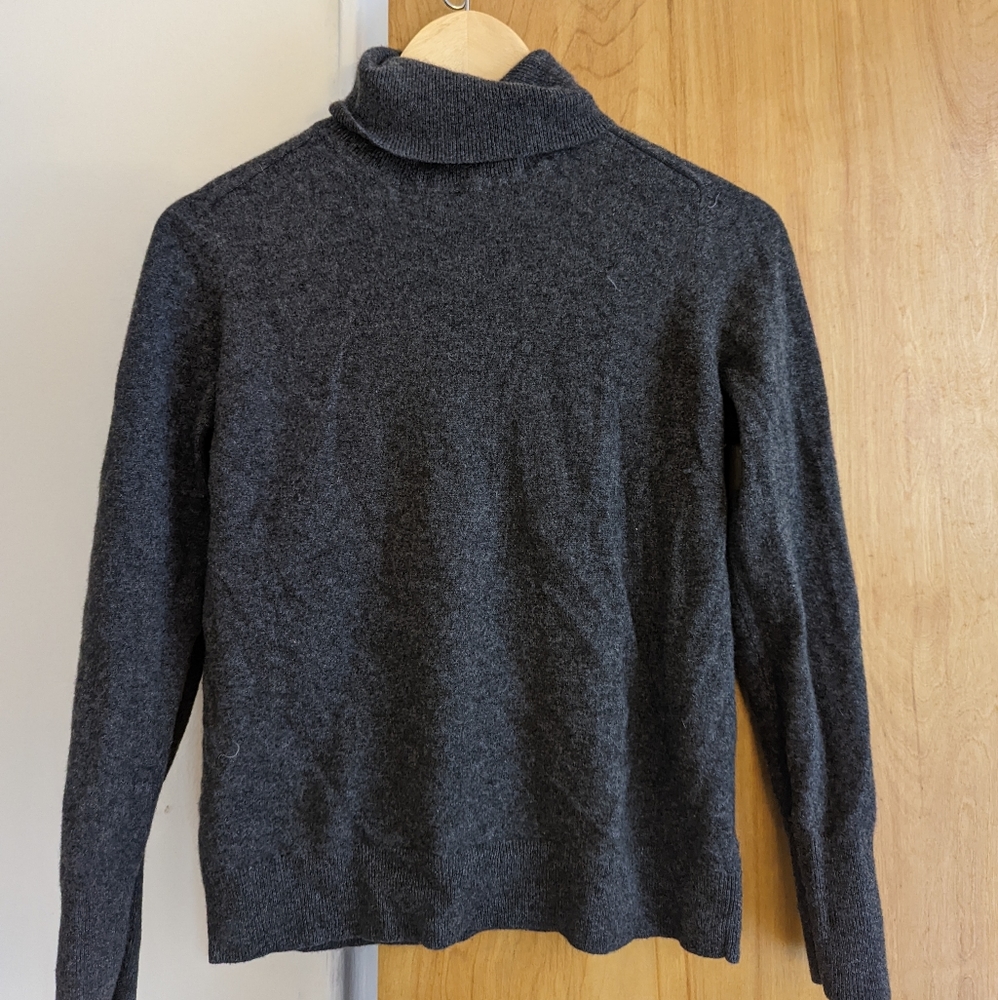 Everlane Cashmere Turtleneck Size Medium Grey
